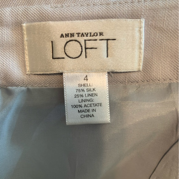 🔴Silver-Lavender Silk & Linen Flounce Hem Skirt - Picture 6 of 9